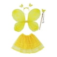 thumbnail image 2 of Disfraz de Hada para Niñas Disfraz de Princesa Tutu Personal para Niños Ala de Mariposa 4 Piezas/juego para Juegos de Simulación Favor de Fiesta Actua Amarillo Fernando disfraz de hada, 2 of 8