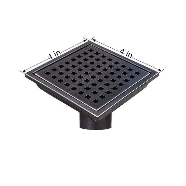 Desagüe de piso de acero inoxidable 304 de malla cuadrada invisible con brida desodorante de 4 pulgadas y 6 pulgadas