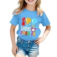 thumbnail image 1 of FhsagQ Mode Décontractée Imprimée pour Garçon et Fille, Col Rond, Manches Courtes, T-Shirt Ample, Printemps, 4T, Pâques, Bleu, 10-11 Ans, 1 of 4