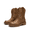 SHORT-TAN, variant on Women's Cowboy Boots Mid Calf Cowgirl Boots Square Toe Chunky Heel Embroidery Stitched Western Boots