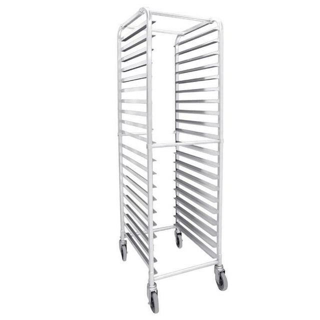 Browne Aluminum 20-Tier End Loading Bun Pan Rack, 25.6 x 20.5 x 69 in