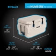 thumbnail image 4 of Lifetime 65 qt Bear-Resistant Camping Cooler, Premium High Performance, Ice Retention, Hard Cooler, 75 Can Capacity, Pumice and Blue (290983), 4 of 17