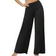 thumbnail image 1 of Timegard Plus Size Women's High Waist Casual Loose Trousers, Solid Color, 1 of 7