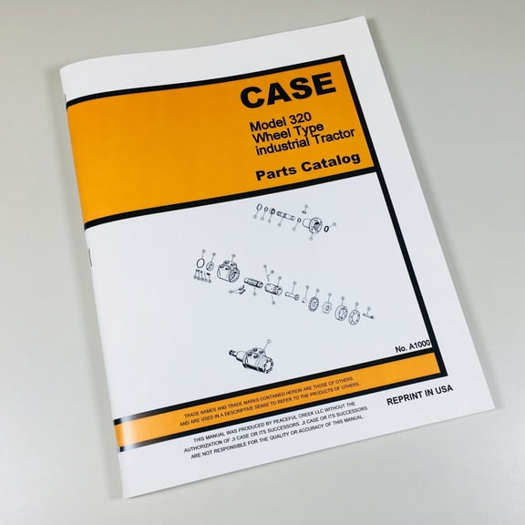 J I Case 320 Wheel Type Industrial Loader Tractor Parts Catalog Manual
