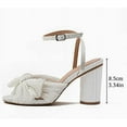 thumbnail image 4 of Women's high-heeled sandals Womens  Stiletto Heels Closed Toe Ankle Strap Buckle Ankle Strap Wedding Shoes Sandals, 4 of 8