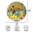 thumbnail image 3 of 15.4" Round Placemat Set of 1 Polyester Fabric Place Mats Non-Slip Dining Kitchen Table Mats for Kitchen Party Decor Vase and Fruit Pattern, 3 of 5