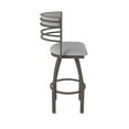 thumbnail image 4 of 860 Hunter 36" Swivel Bar Stool with Bronze Finish and Canter Folkstone Grey Seat and Back, 4 of 5