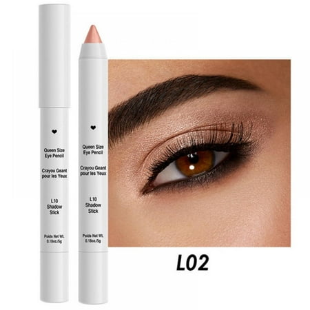 Eye Brightener Stick Highlighter,Eyebrow Concealer Duo Pencil Crayon Makeup, Creamy Matte Brow Shaper Definer