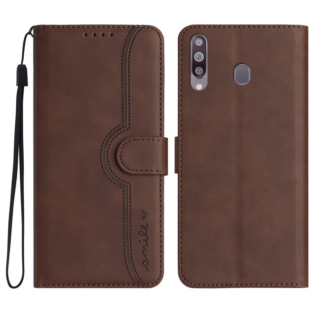 Compatible with Samsung Galaxy A20S Case Premium PU Leather Wallet with Built-in Magnet Cover