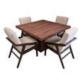 thumbnail image 2 of Comedor Denver 4 Sillas, Lino Beige, MDF UV, 120x120 cm, SALVANTO, 2 of 8