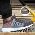 thumbnail image 2 of Men's Steel Toe Safety Work Shoes Indestructible Air Mesh Breathable Safety Sneakers Anti-smashing Protective Boots, 2 of 5