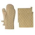 thumbnail image 1 of Fabstyles Fouta Cotton Oven Mitt & Pot Holder Set of 4, 1 of 3