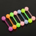 thumbnail image 2 of Besufy Women Body Piercing Jewelry,Bars Barbells ,7Pcs Body Piercing Jewelry Luminous Glow Acrylic Tongue Rings Nose Barbell Bars, 2 of 5