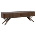 thumbnail image 2 of Valna Rectangular 71" TV Stand with Sliding Doors Walnut, 2 of 5