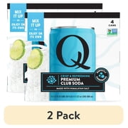 (2 pack) Q Mixers Premium Club Soda, Crisp & Refreshing, 4 pack, 7.5 fl oz Cans – Perfectly Carbonated Liquid Mixer for Vodka Soda and Mocktails - Paperboard Box