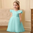thumbnail image 2 of RMGVDSD Toddler Girls Dresses Kids Birthday Princess Tutu Dress Little Girl's Wedding Party Gown Ruffle Sleeve Formal Dresses 8-9 Years, 2 of 5