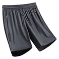 thumbnail image 4 of KIHOUT Men's Quick-Dry Sports Shorts - Nylon Blend, Elastic Drawstring Waist, Zippered Pockets, Lightweight Breathable Fabric for Fitness, Gym, Running and All-Season Casual Wear, 4 of 8