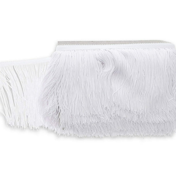 White Polyester Fringe Tassel Lace Trim, 6 Inches X 49 Feet Walmart