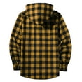 thumbnail image 5 of Taqqpue Boys Plaid Flannel Shirts Unisex Kids Long Sleeve Casual Button Down Shirt with Hood,Fall Winter Oversize Jacket Outwears for Boys 4-15 Years, 5 of 5