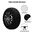 thumbnail image 5 of DouZhe Waterproof Spare Tire Cover, Boho Mexico Tribal Drawing Prints Adjustable Wheel Covers Fit for Jeep Trailer RV SUV Car, 15 inch, 5 of 7