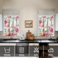 thumbnail image 3 of 3-Piece Bright Flowers Kitchen Curtain Set - Ruffled Valance and Tier Curtains with Rod Pocket, Fresh Floral Pattern for Farmhouse Kitchen Windows Decor, 54"x18" + 27.5"x36"x2, 3 of 5