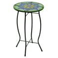 thumbnail image 4 of Northlight Peacock Flower Tail Glass Patio Side Table - 19", 4 of 4