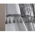 thumbnail image 4 of Chezmoi Collection Royal 4-Piece Jacquard Floral Window Curtain Set, Silver/Gray, 4 of 8