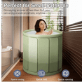 thumbnail image 5 of MINGYI Foldable Bathtub for Adults ,27.5in PVC Portable Soaking Bath Tub ,Freestanding  Hot Ice Bath Tub for Home Outdoors Gyms(Green), 5 of 12
