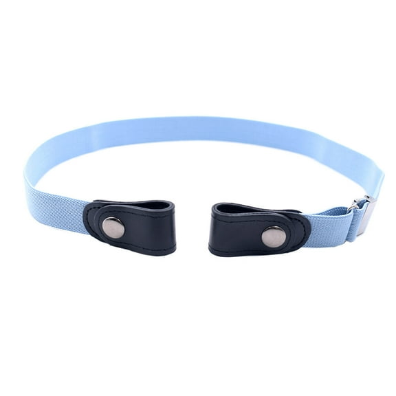 NUOLUX Adjustable Unisex Stretch Waist Belt No Buckle Elastic Belts for Jeans Pants Dress (Light Blue)