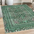 thumbnail image 1 of Floral Decorative Rug, Vintage Design Blooming Garden Petals and Botanical Summer Thrill Details, Quality Carpet for Bedroom Dorm and Living Room, 6 Sizes, Sea Green, by Ambesonne, 1 of 4