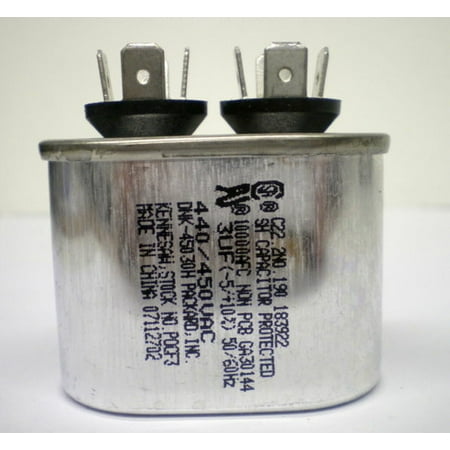 

TitanPro 3-440 TitanPro TOCF3 HVAC Motor Run Oval Capacitor. 3 MFD/UF 440/370 Volts