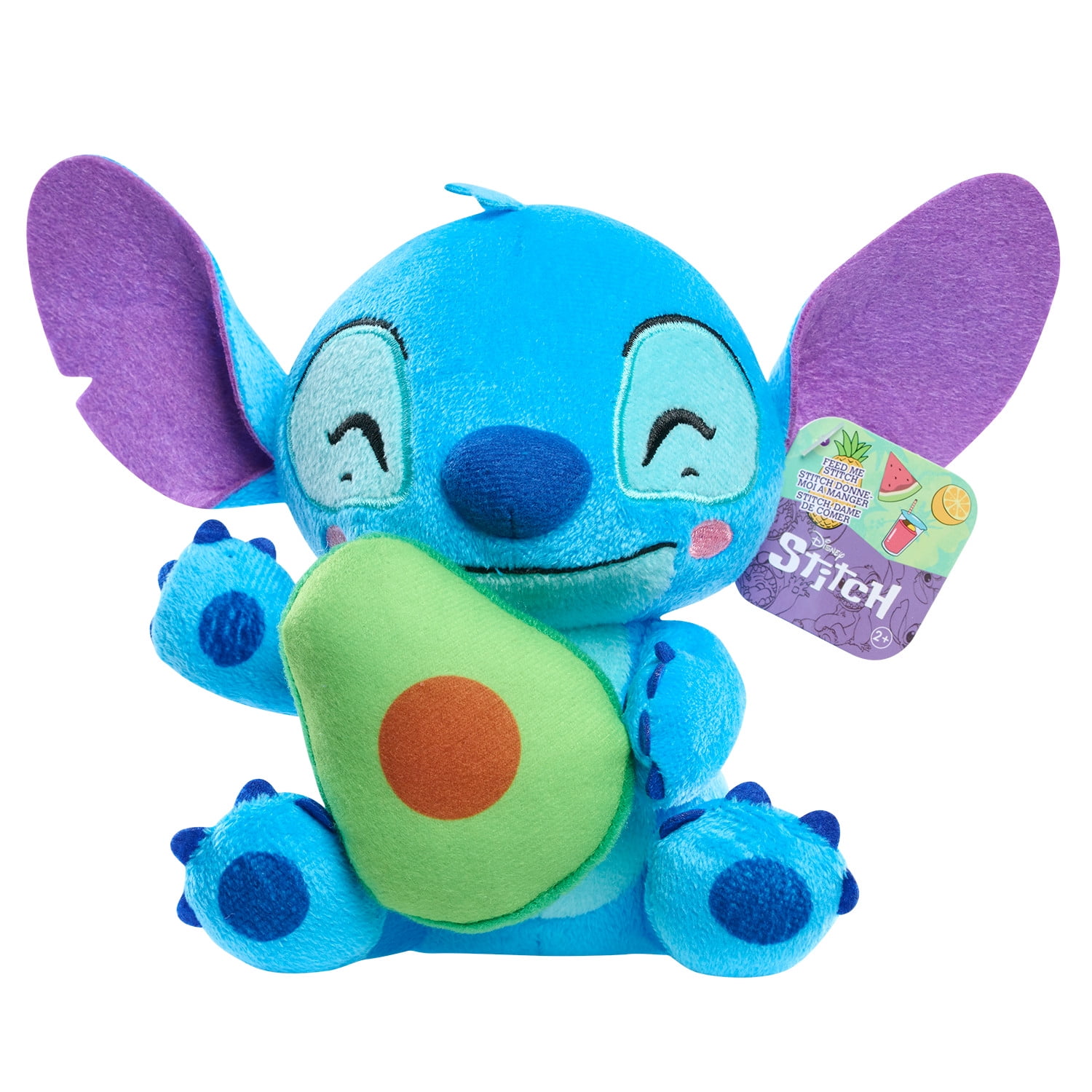 Disney Stitch Small 7-inch Plush Stuffed Animal, Stitch with Avocado, Kids Toys for Ages 2 up