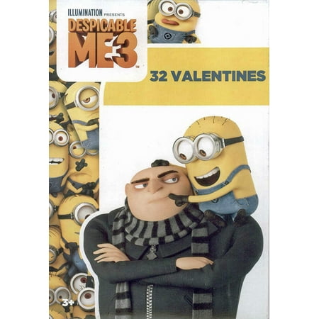Despicable Me 3 Kids Valentines Day Card Classroom Exchange (32 (Best Valentines Card Sayings)