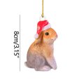 thumbnail image 3 of onlyliua Promoción de Temporada Colgante Pequeño de Navidad Adornos para Árbol de Navidad para Coche Gorro de Navidad Acrílico Colgante Pequeño, 3 of 4