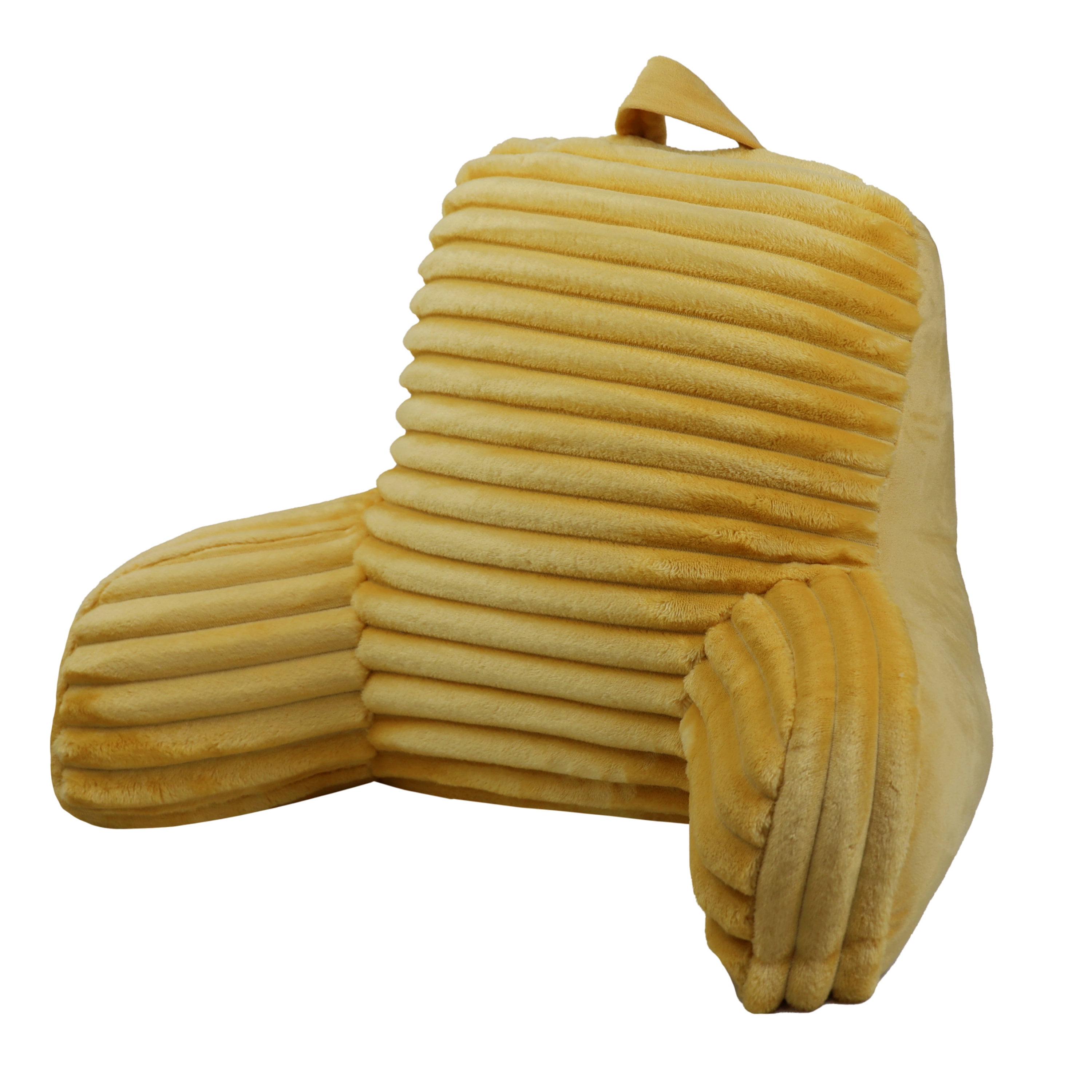 hometrends Yellow Fur Bedrest, HOME TRENDS PL HT YLW FUR BEDREST