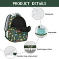 thumbnail image 3 of Roaring Dinosaur in Nature Print Backpack for Student Cute Dino Pattern Watercolor Forest Theme Student School Bookbag, 3 of 6