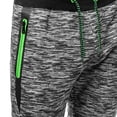 thumbnail image 4 of Men's Casual Pants Men's Casual Fashion Waist Tie Solid Color Zipper Pocket Snowflake Fabric Sports Pants Grey XL, 4 of 4
