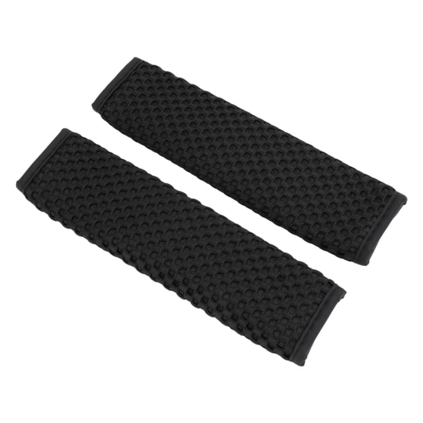 Almohadilla para cinturón de seguridad negra Unique Bargains de poliéster de 23 cm, cojín para correa de cinturón de seguridad, acolchado para hombros, 2 piezas