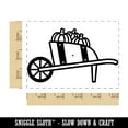 thumbnail image 2 of Fall Pumpkin Wheelbarrow Rectangle Rubber Stamp Stamping Scrapbooking Crafting - Large 2.5in, 2 of 7