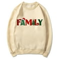 thumbnail image 1 of EGNMCR Chandail en Molleton de Noël pour Femmes Col Rond Couleur Unie Impression Lettre Chandail Manches Longues Chandail à Capuche, 1 of 3
