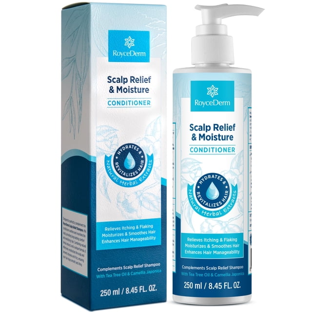 Acondicionador Roycederm para aliviar y humectar el cuero cabelludo: fórmula hidratante y nutritiva con aceite de jojoba, aloe vera y aceite de camelia, alivia el cuero cabelludo seco con picazón