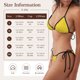 thumbnail image 5 of Balery Yellow Glitter Pijama Estampado Bikini de Dos Piezas para Mujer - Conjunto de Bikini Ajustable Sexy y Cómodo para Playa, 5 of 6