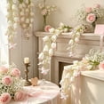 thumbnail image 6 of Twfbrm Artificial Tulip Garland, Artificial Hanging Flowers Garland with Stems, Real Touch Wind Chime Orchid Wedding Decoration for Outdoor, Backdrop, Home, indoor Decor, 6 of 7