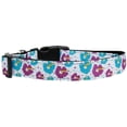 thumbnail image 2 of Pet Dog and Cat Nylon Collar or Leash, "Blue  Purple Hibiscus Flowers", 2 of 2