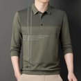 thumbnail image 5 of Blczomt Men's Polo Shirts Big and Tall Long Sleeve Green Polo Dress Shirt Fashion Button Formal Big and Tall Men Clothes, 5 of 6