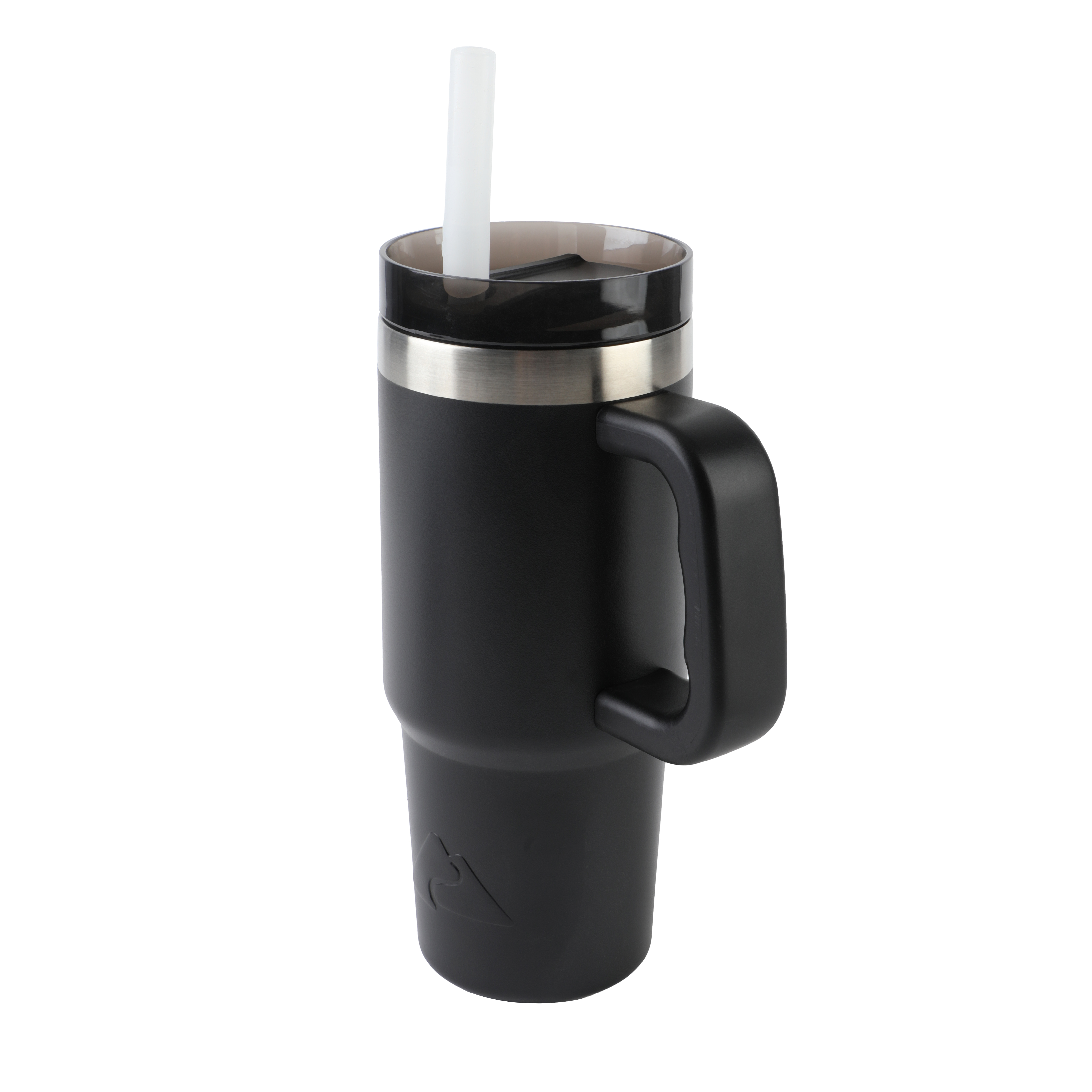 Termo de acero inoxidable aislado de 18 oz con asa, negro intenso 4