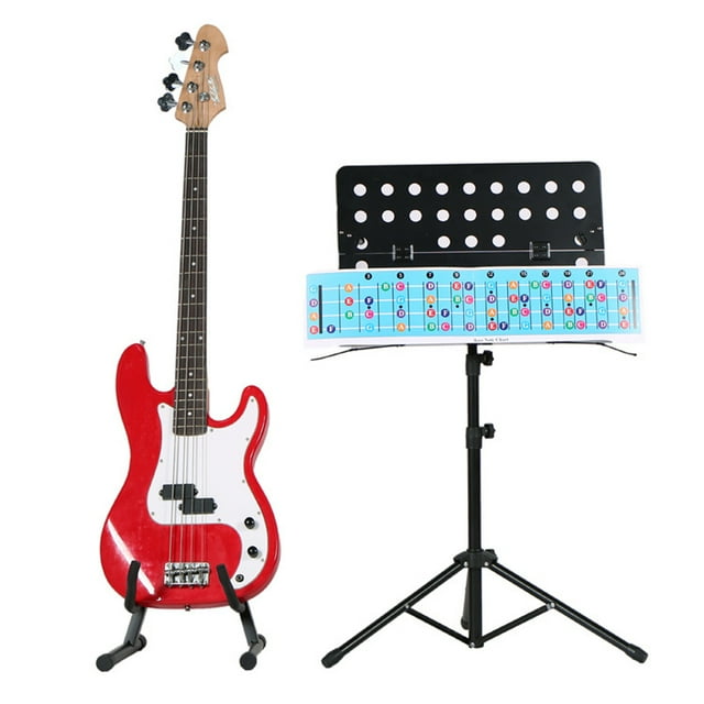 Tabla De Notas Del Diapasón De Bajo, Fácil Identificación, Configuración Sencilla, Tabla De Escalas De Bajo Para Guitarras De 4 Cuerdas