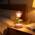 thumbnail image 4 of Cute Flower Night Light Mini Flower Lamp Portable LED Bedside Table Lamp Battery Operated Warm Glow for Kids Room Bedroom Desk Decor Gift, 4 of 6