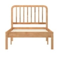 thumbnail image 5 of Buzz & Bloom Kids Twin-Size Platform Bed with Rectangular Wood Slat Headboard, Natural, 5 of 12