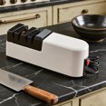 thumbnail image 3 of HEATSHAKING Electric Cutter Sharpener White Grinding Wheel Daily Sharpening Tool for Restaurant Use 1 PCS, 3 of 8